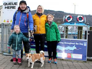 Morgan family and Ted the dog