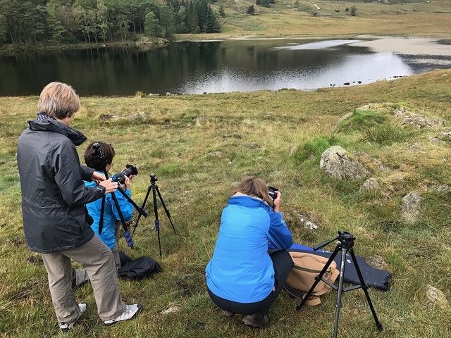 Students down by Blea Tarn