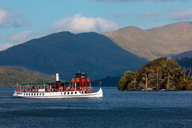 A tourist boat on Lake Windermere
