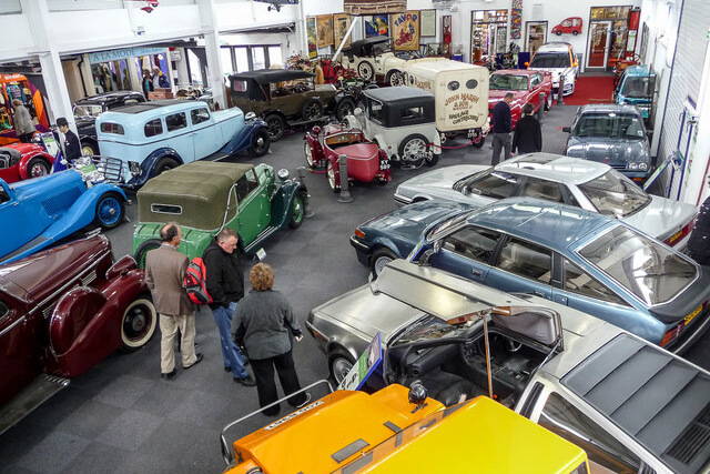 An interior shot of Lakeland Motor Museum