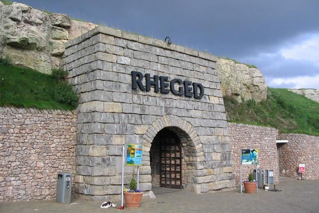 An external shot of the brick exterior of the Rheged Centre