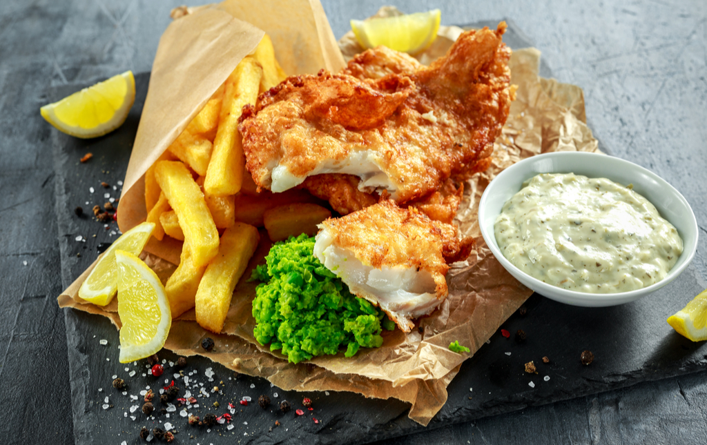 Fish, Chips and Tartar Sauce