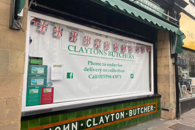 An external shot of Claytons of Windermere Butchers