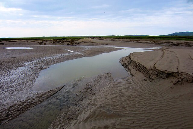 Millom Marsh at Millom Beach in Cumbria