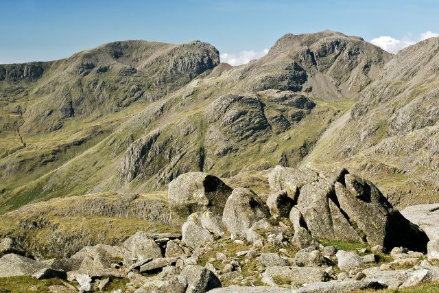 The towering peaks of Scafell Pike in the Lake DIstrict.